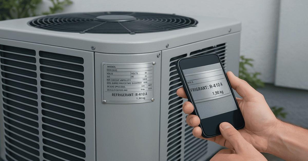 how to determine what refrigerant is in ac